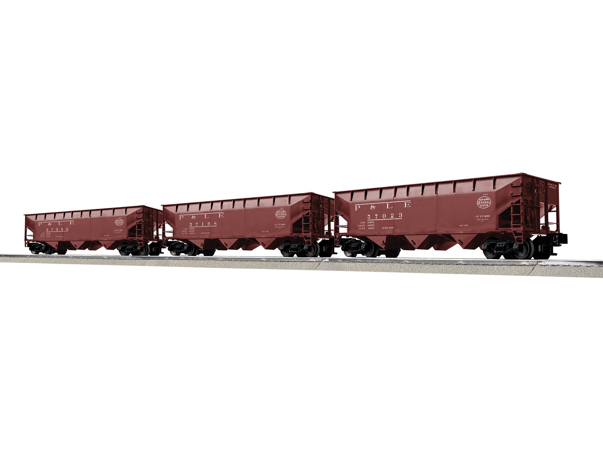 Pittsburgh & Lake Erie 3 Bay AAR Hopper 3 Pack A